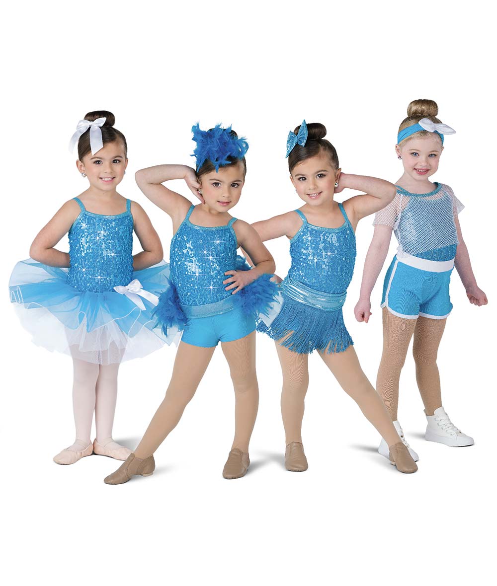 26170 Taking Over Shortall – Sparkly Sequin Dance Base Costume for Jazz, Tap & Combo Performances