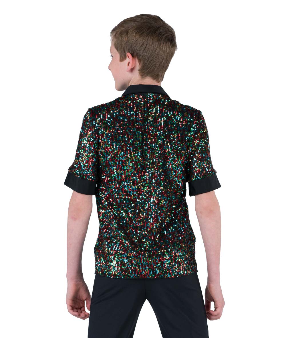 24336 Multi Sequin Guy Shirt