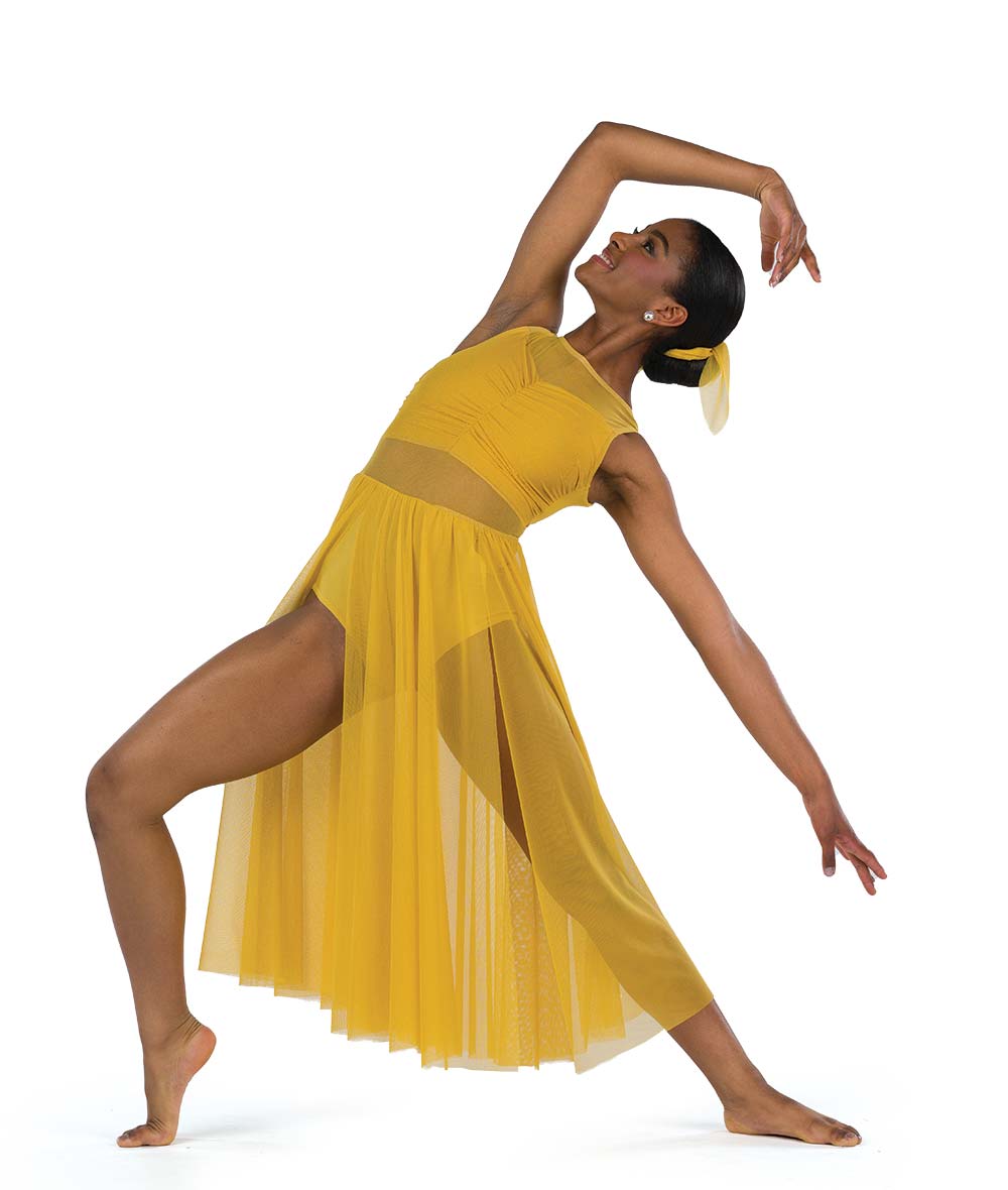 26387 When I'm With You – Flowing Lyrical Dance Dress with Mesh Skirt