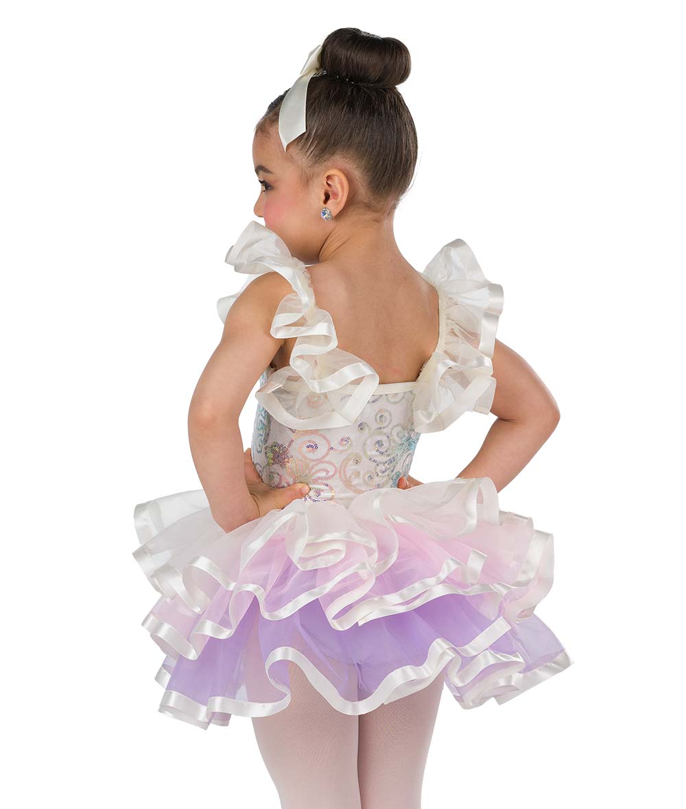 26103 Angel Baby – Ivory Sequin Velvet Tutu Leotard for Baby Ballet & Holiday Recitals