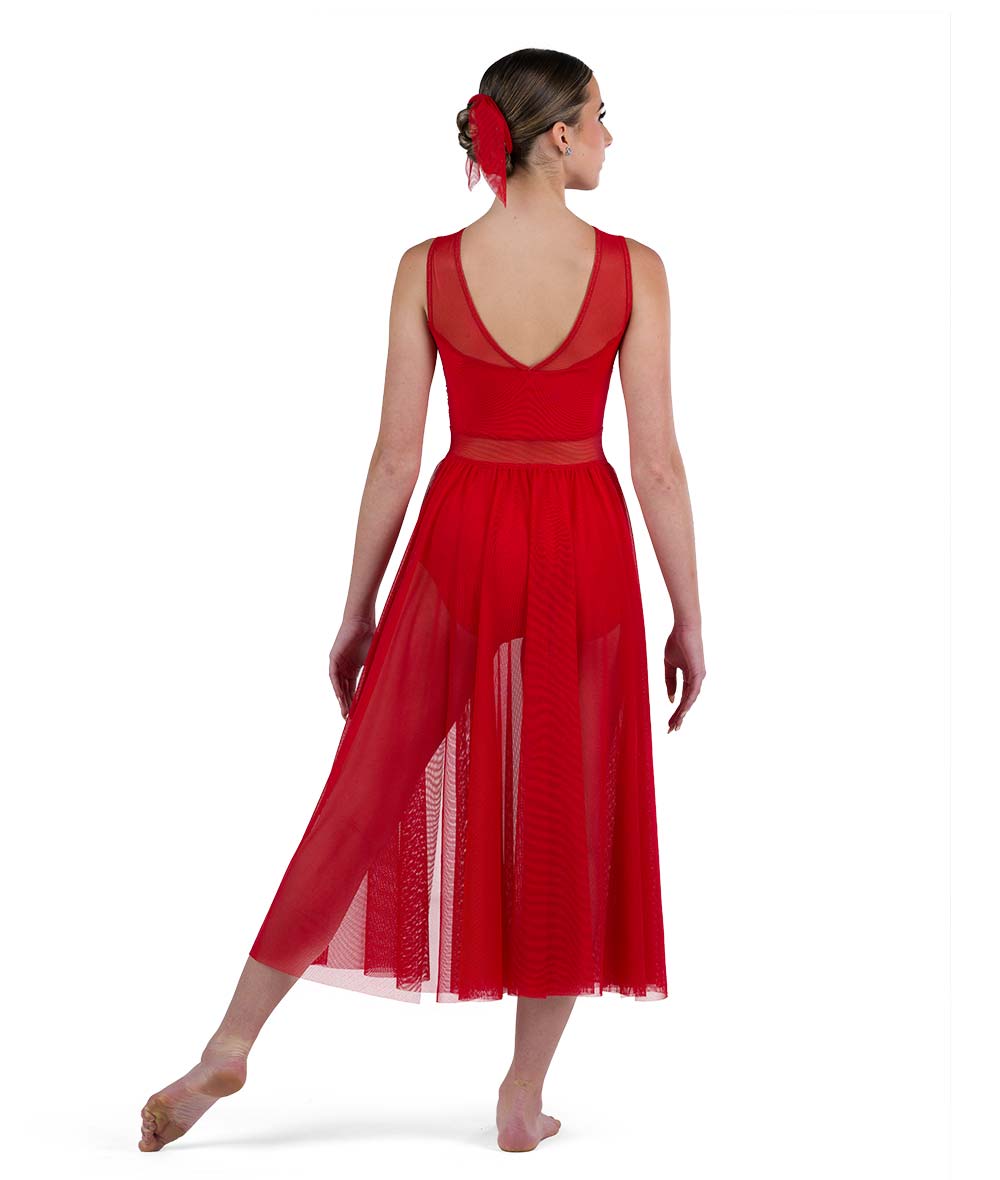 26387 When I'm With You – Flowing Lyrical Dance Dress with Mesh Skirt