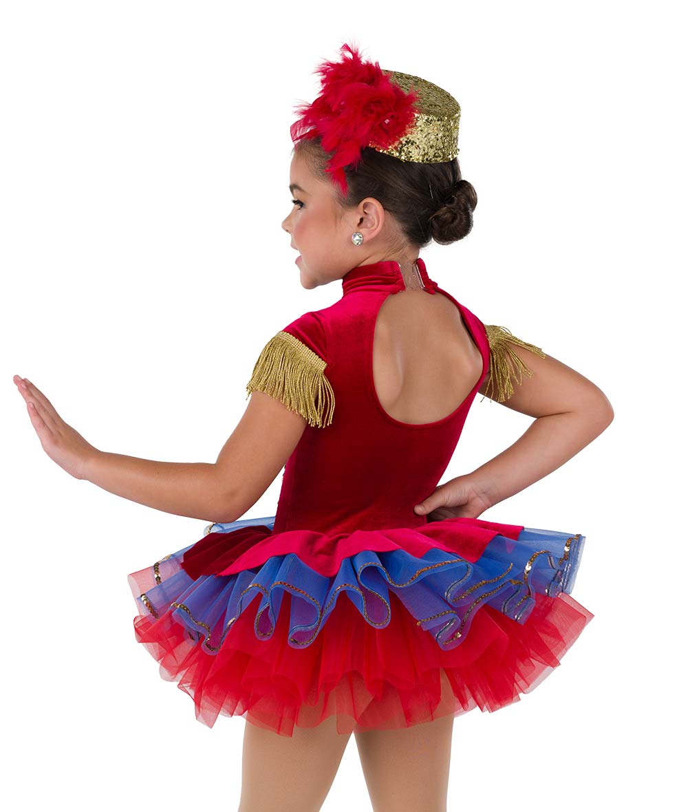 H680 Little Drummer – Holiday Parade Dance Costume with Tutu and Pillbox Hat