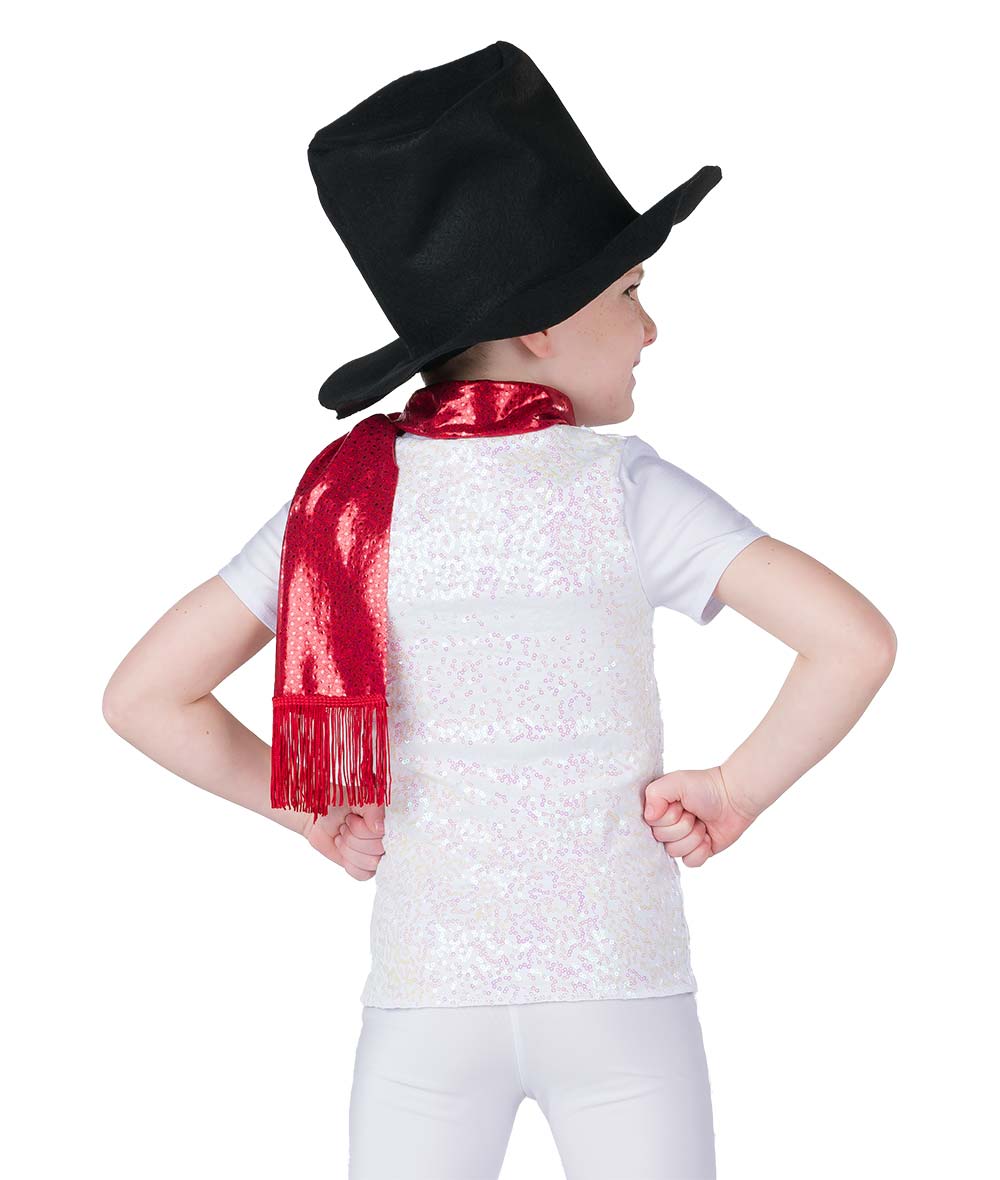 H697 Frosty Boy Top – Snowman-Inspired Holiday Dance Shirt with Hat and Scarf
