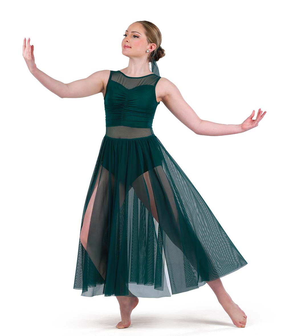26387 When I'm With You – Flowing Lyrical Dance Dress with Mesh Skirt
