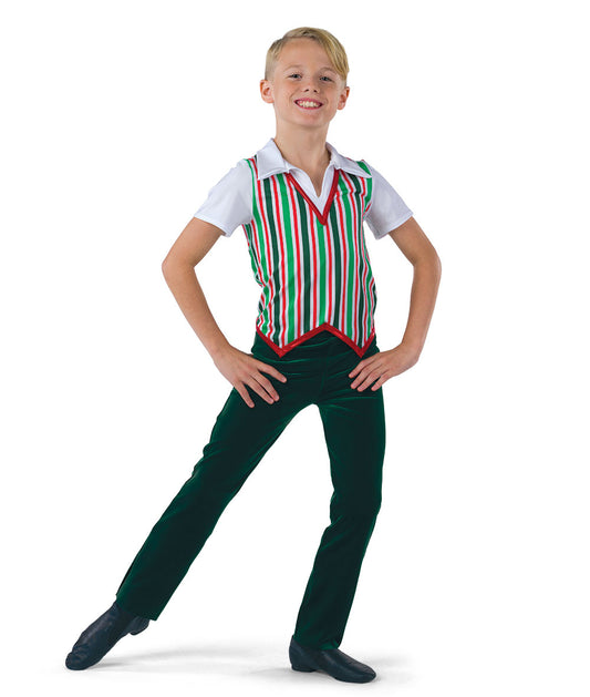 H653 We Got It Guy Shirt – Boys’ Holiday Dance Shirt with Candy Cane Stripes