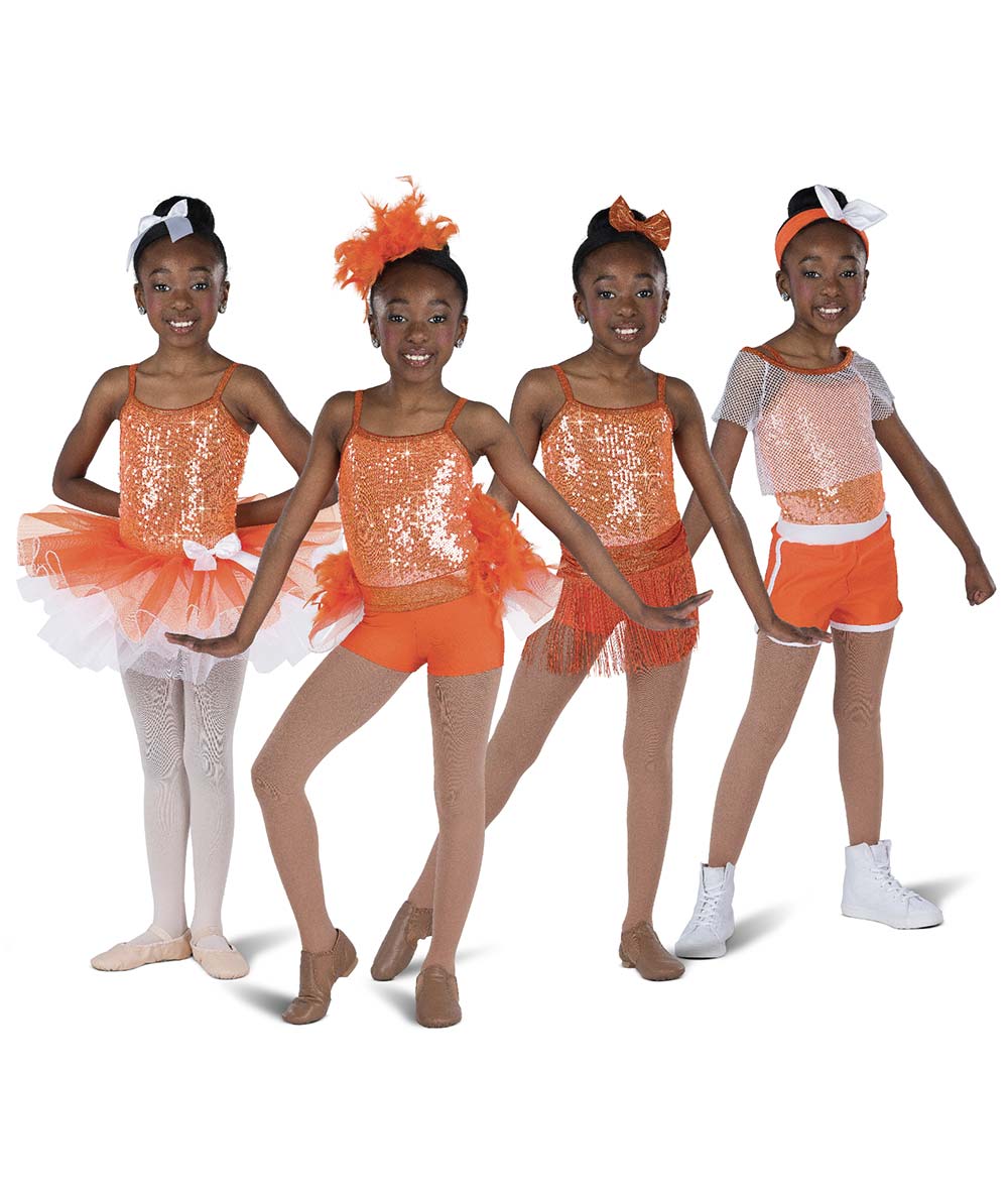 26170 Taking Over Shortall – Sparkly Sequin Dance Base Costume for Jazz, Tap & Combo Performances