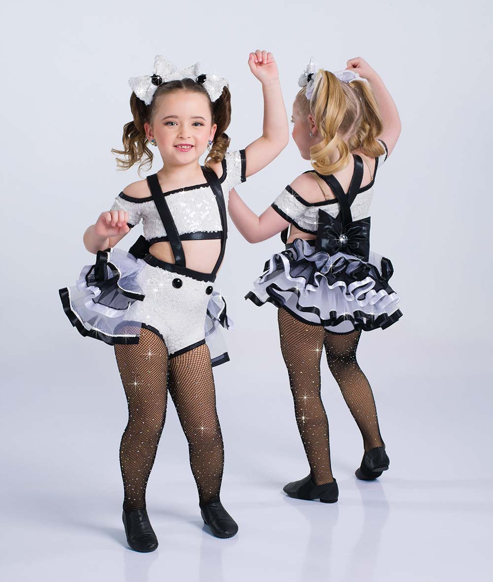 C118 Apt – Paillette Sequin Spandex Dance Costume Bra Top & Twirl Panty with Back Bustle for Competition, Recital & Stage Performance