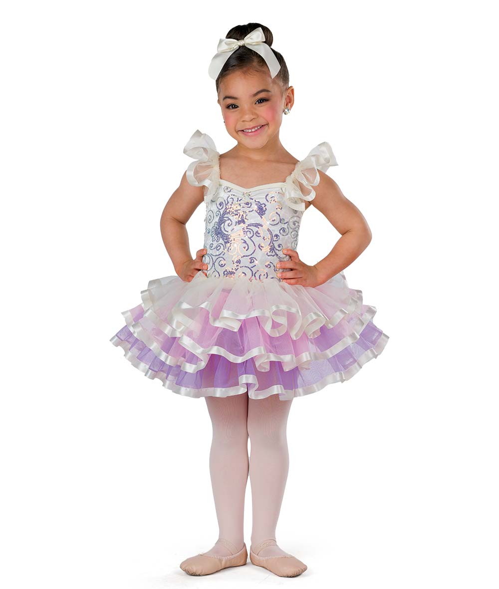26103 Angel Baby – Ivory Sequin Velvet Tutu Leotard for Baby Ballet & Holiday Recitals