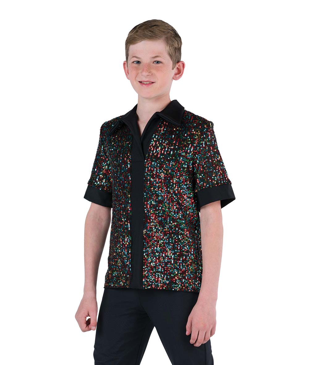 24336 Multi Sequin Guy Shirt