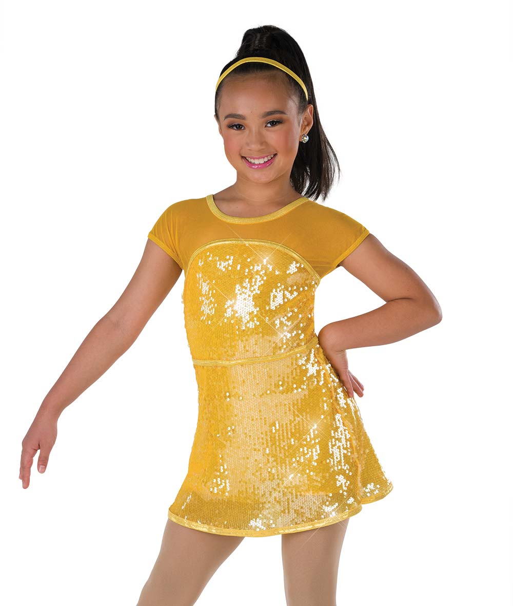 26109 Hot to Go – Sequin Mesh Dance Dress with Attached Shortall for Jazz or Group Routines
