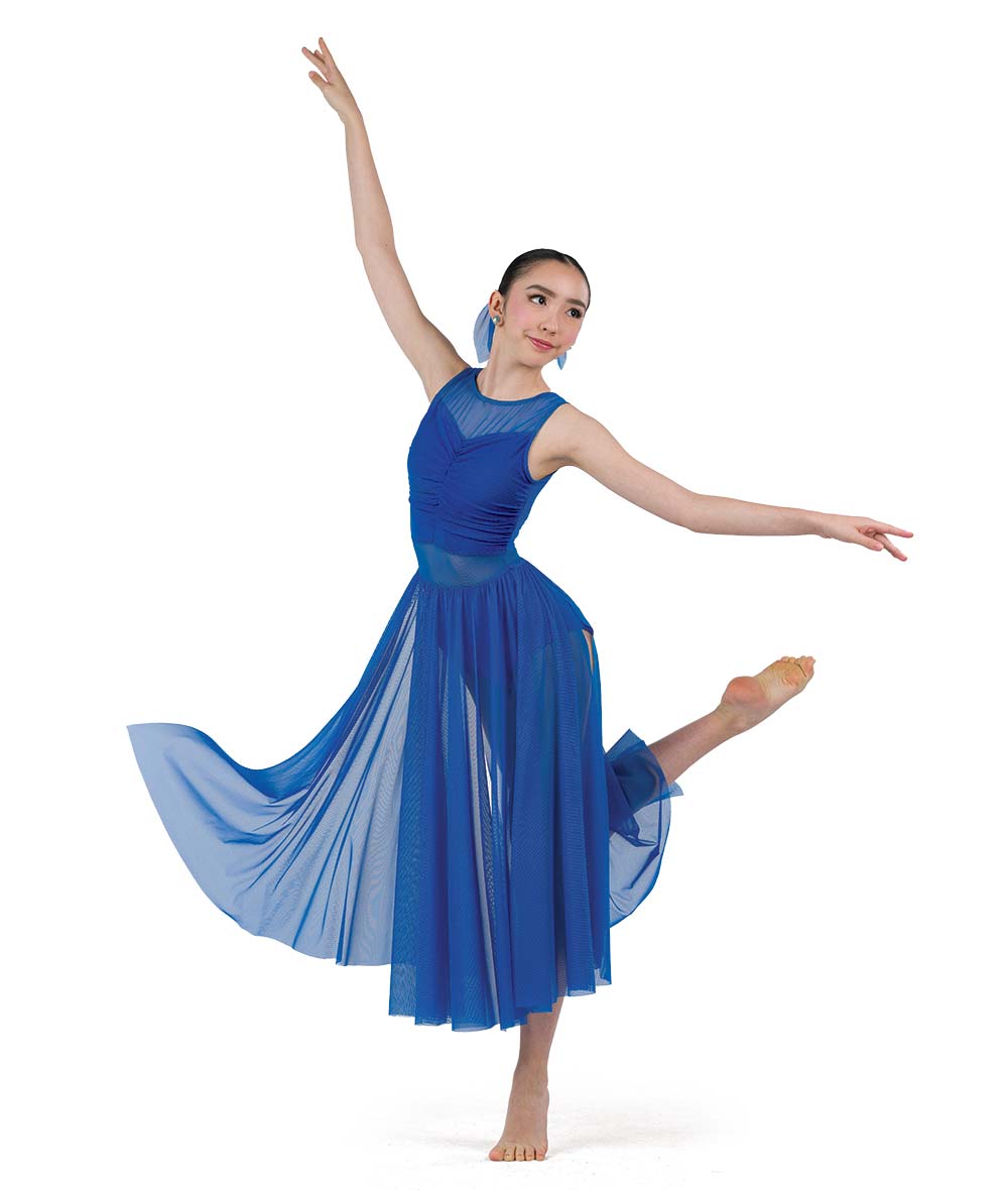 26387 When I'm With You – Flowing Lyrical Dance Dress with Mesh Skirt