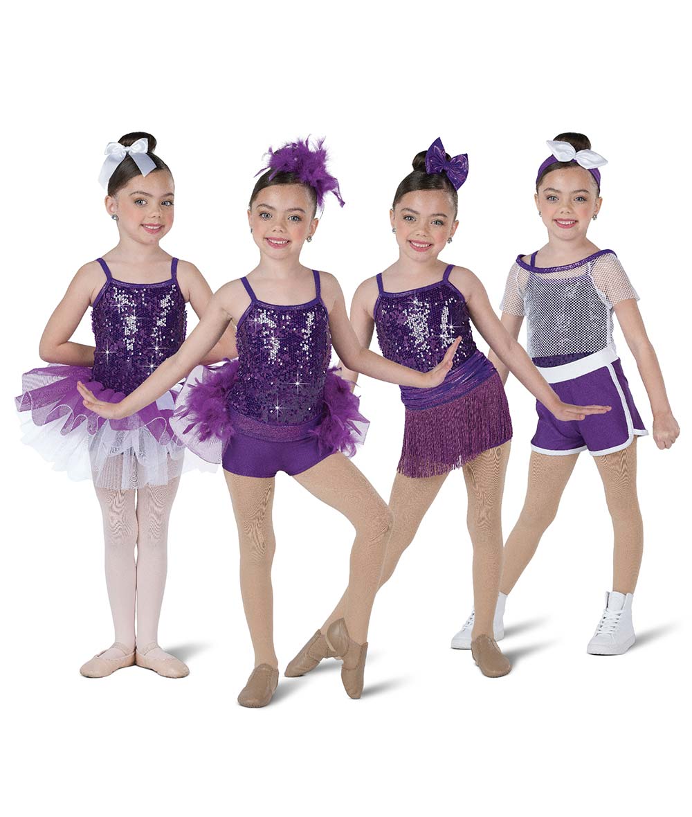 26170 Taking Over Shortall – Sparkly Sequin Dance Base Costume for Jazz, Tap & Combo Performances