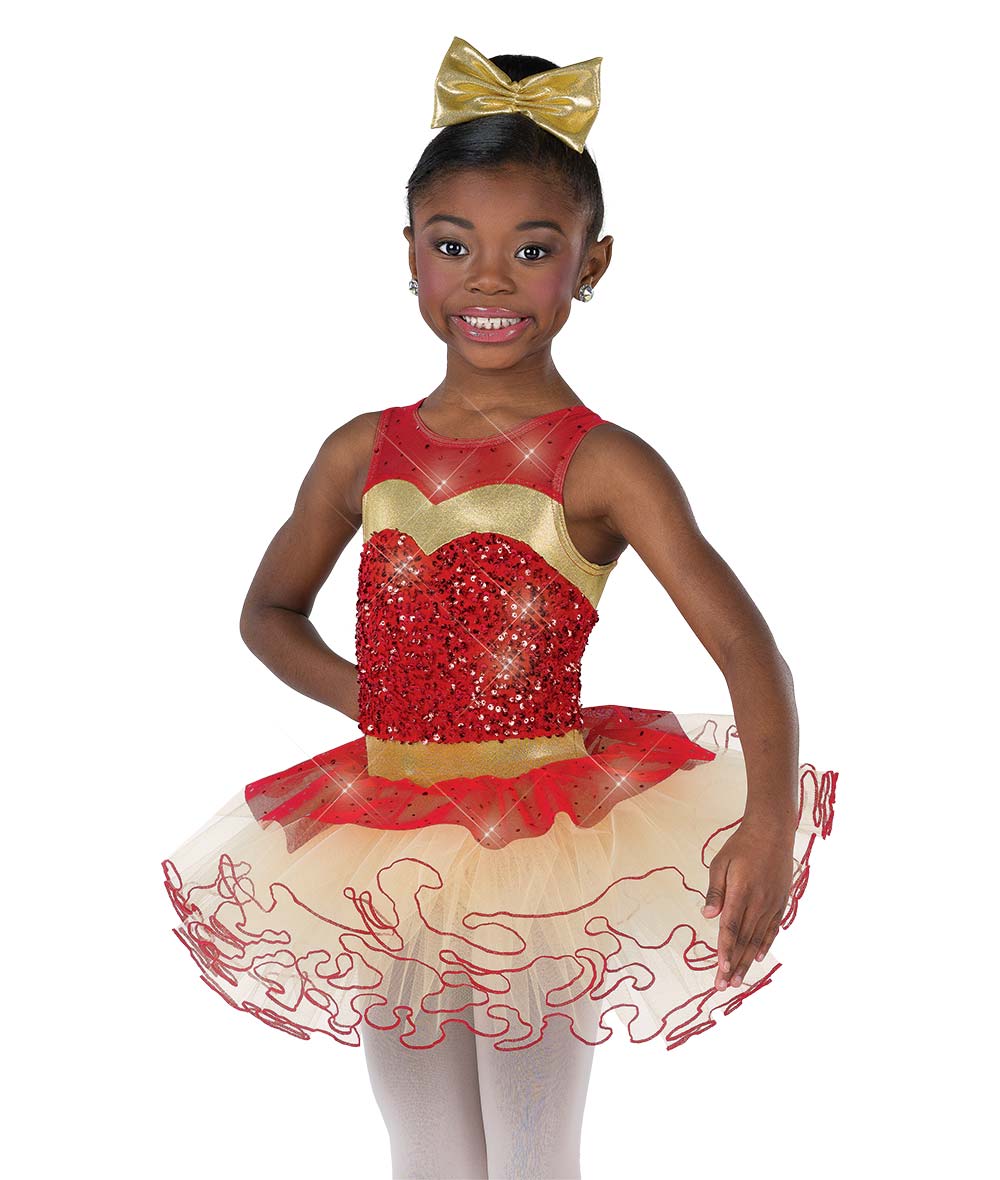 H688 Christmas Without You – Red & Green Holiday Tutu Dress for Dance Recitals