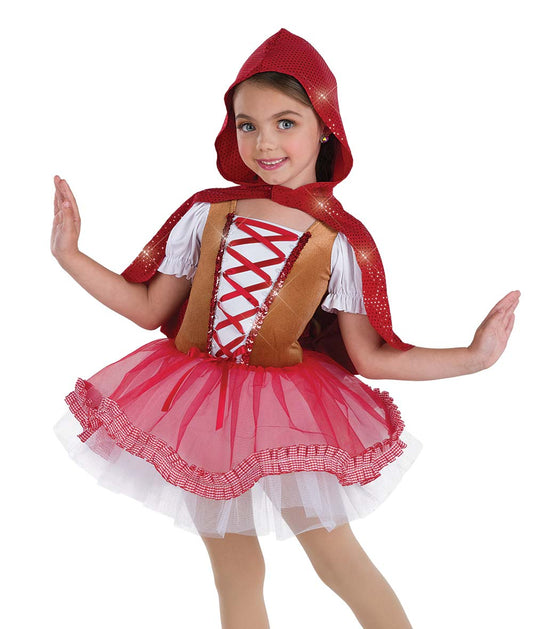 26135Y Into the Woods – Little Red Riding Hood Ballet Costume with Velvet Leotard and Tutu