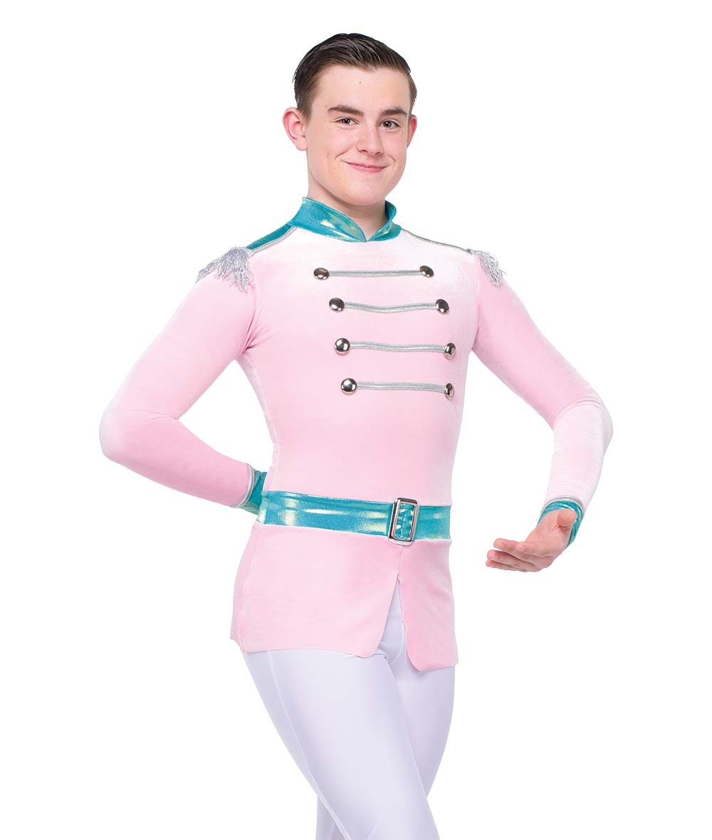 H694 Soldier Doll Guy Top – Boys' Toy Soldier Dance Costume Shirt with Epaulettes and Trim