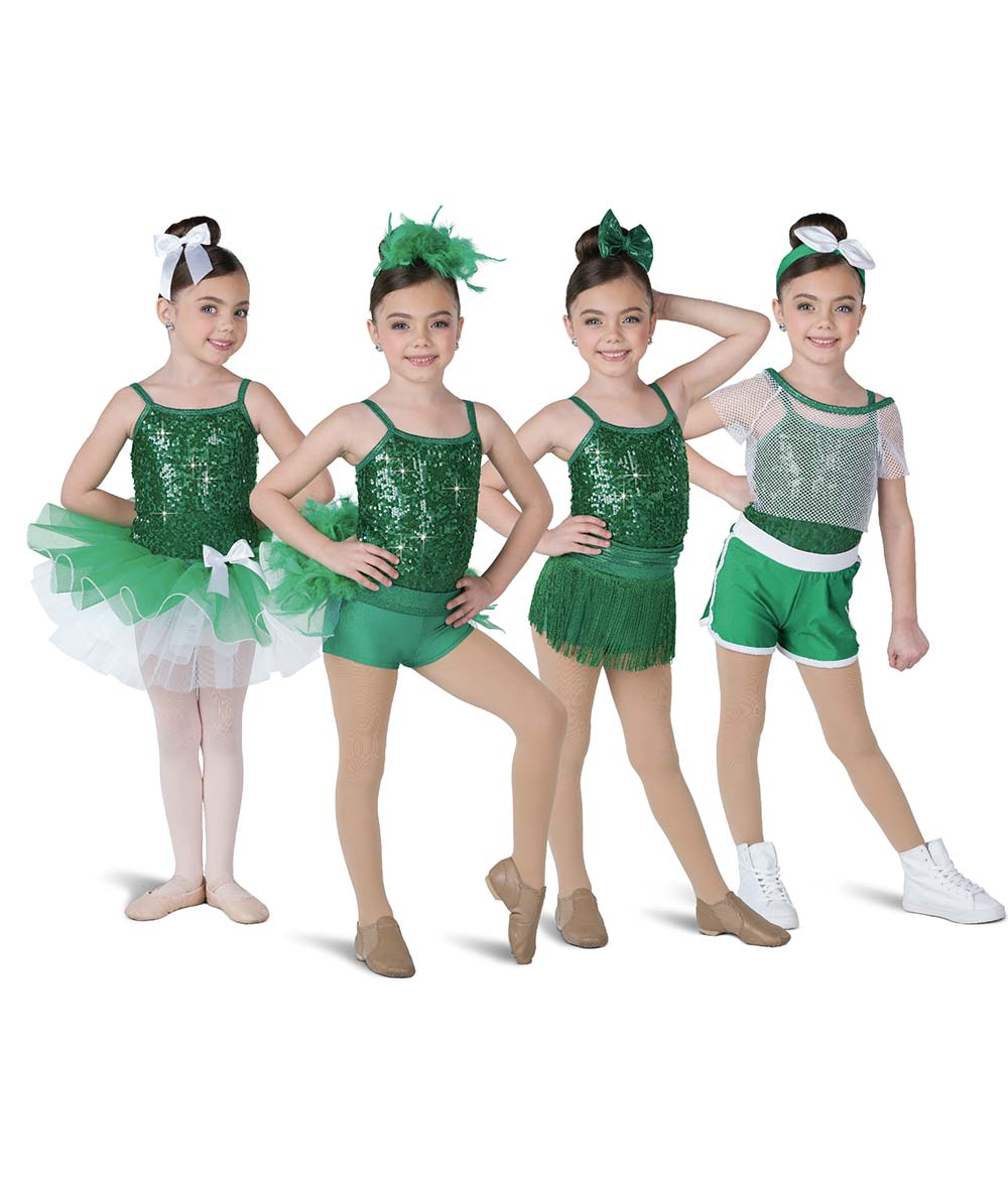 26170 Taking Over Shortall – Sparkly Sequin Dance Base Costume for Jazz, Tap & Combo Performances