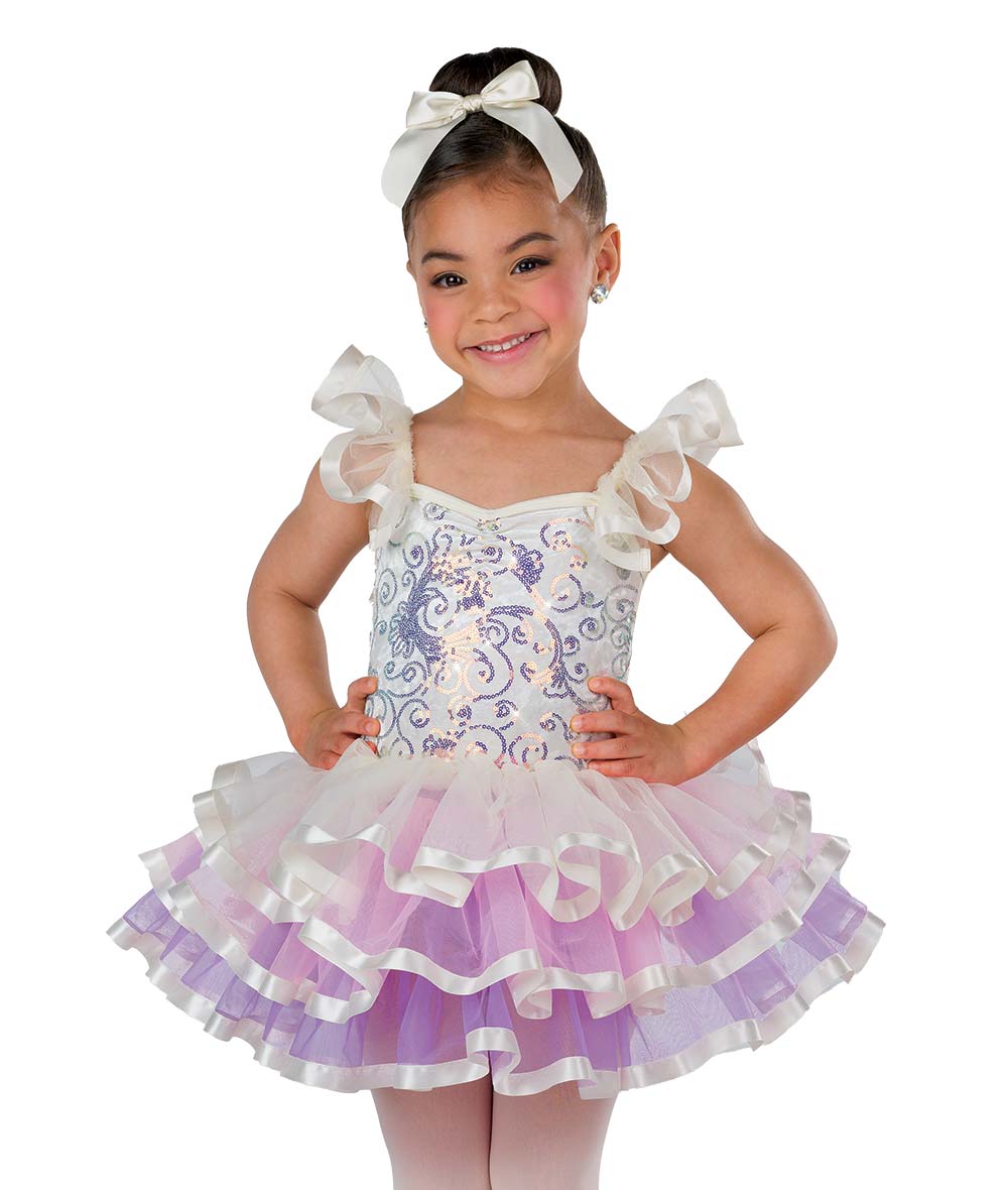 26103 Angel Baby – Ivory Sequin Velvet Tutu Leotard for Baby Ballet & Holiday Recitals