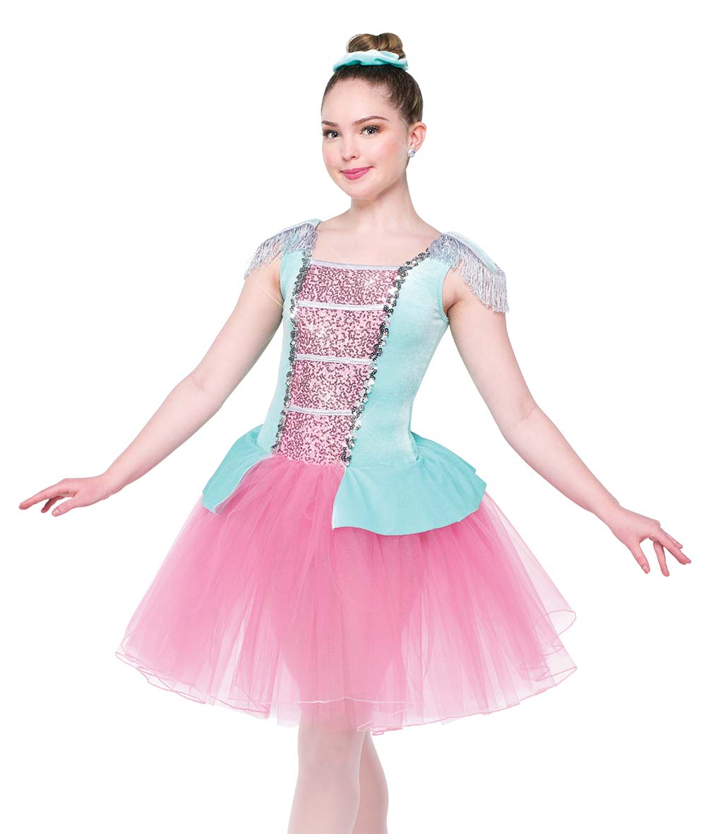 H693 Soldier Doll – Toy Soldier Ballet Costume with Tulle Tutu and Epaulettes