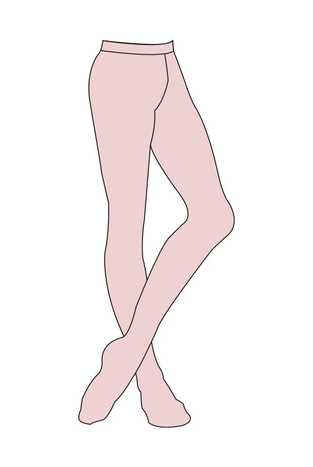 LIGHT PINK PREMIERE FOOTED TIGHTS