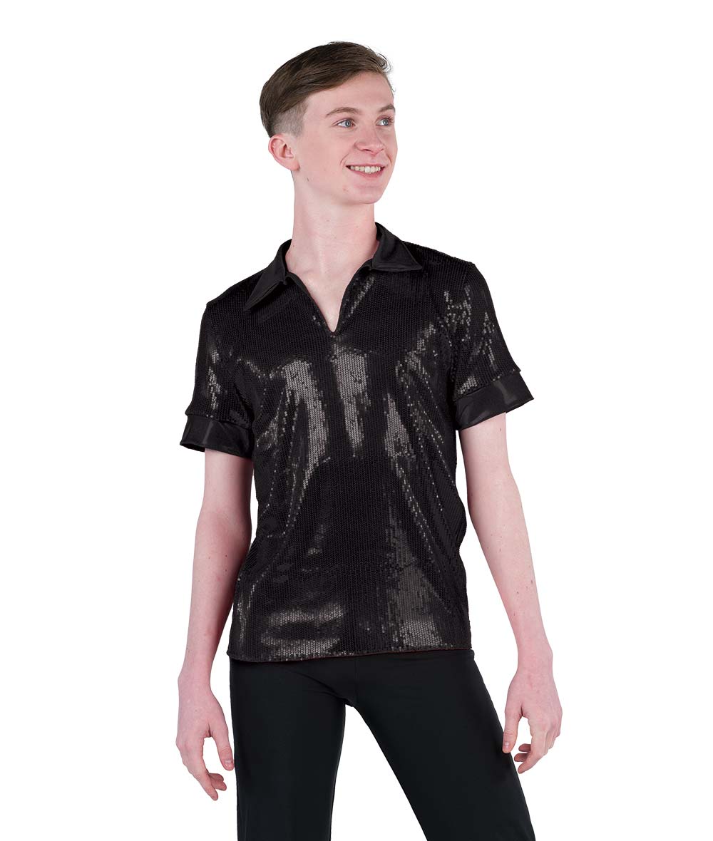 24344 Linear Sequin Guy Shirt