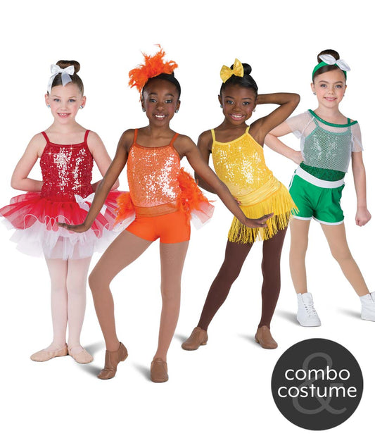 26170 Taking Over Shortall – Sparkly Sequin Dance Base Costume for Jazz, Tap & Combo Performances