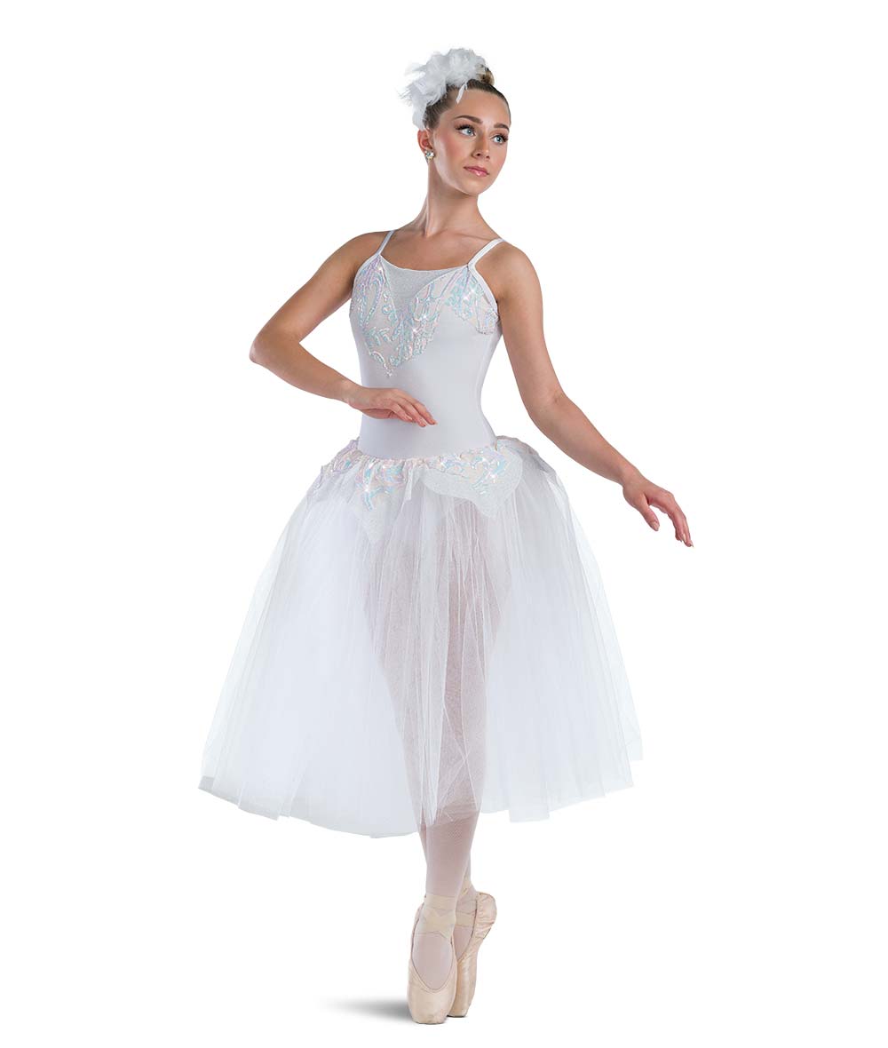 26346 Swan Song Romantic – Velvet Ballet Costume with Iridescent Sequins and Romantic Tulle Tutu