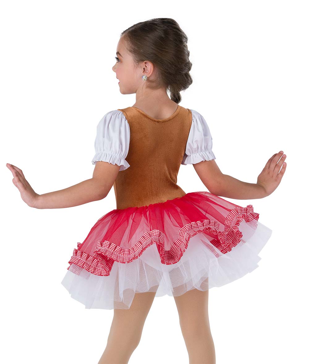 26135Y Into the Woods – Little Red Riding Hood Ballet Costume with Velvet Leotard and Tutu