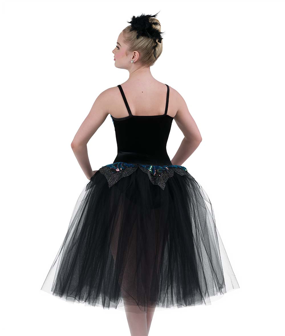 26346 Swan Song Romantic – Velvet Ballet Costume with Iridescent Sequins and Romantic Tulle Tutu