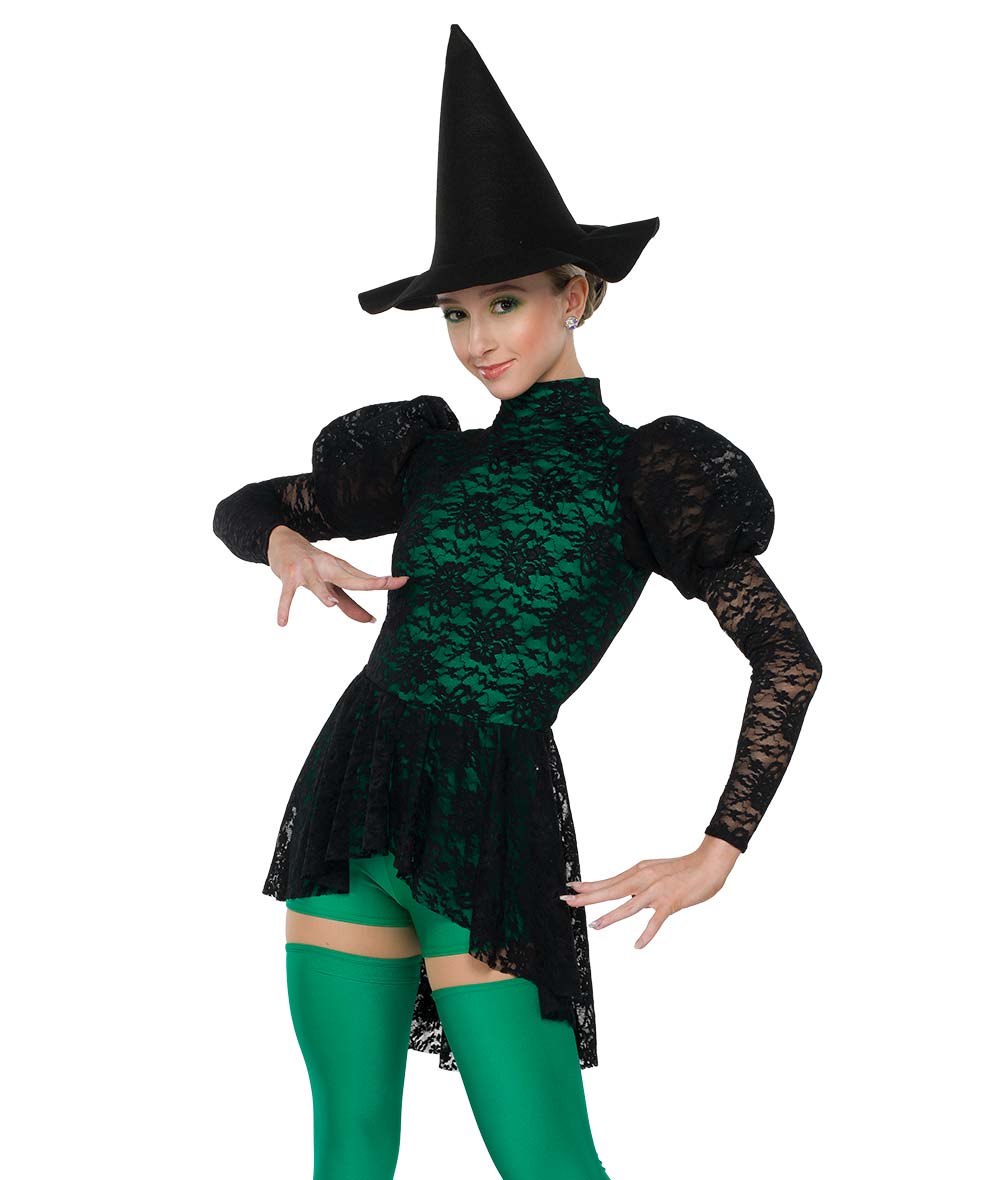 26311 Defying Gravity Floral Lace Long Sleeve Dance Costume with Hat - USA Made Dancewear