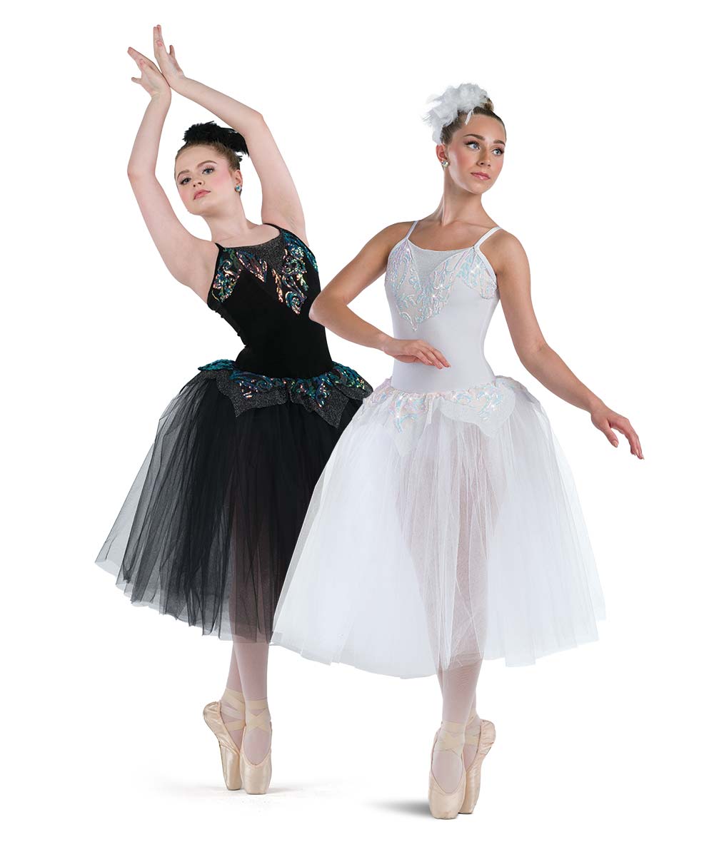 26346 Swan Song Romantic – Velvet Ballet Costume with Iridescent Sequins and Romantic Tulle Tutu