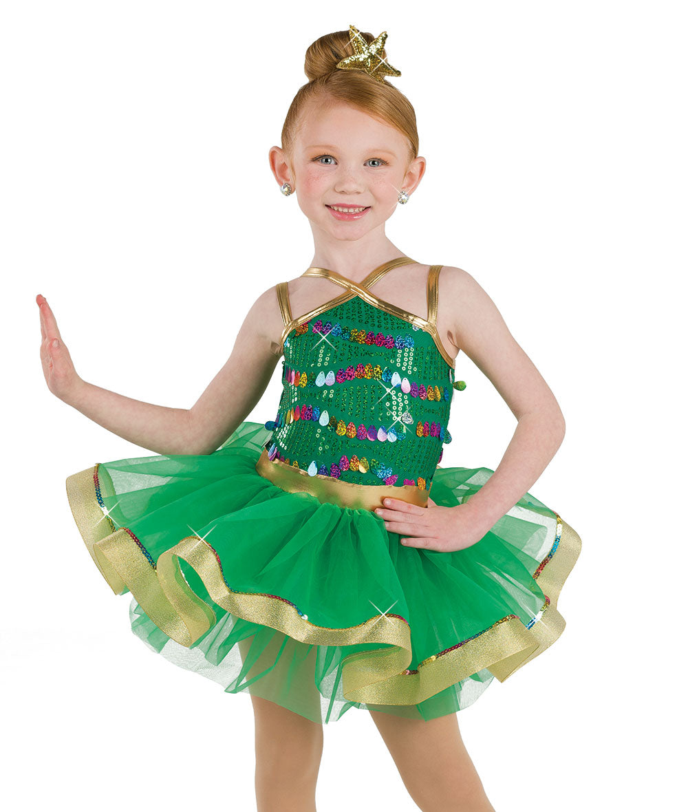 H645 Christmas Lights Sparkling Holiday Dance Costume for Girls with Sequin Mesh & Gold Trim XXLC / 63 Kelly H645 Christmas Lights Sparkling Holiday Dance Costume for Girls with Sequin Mesh & Gold Trim XXLC / 63 Kelly