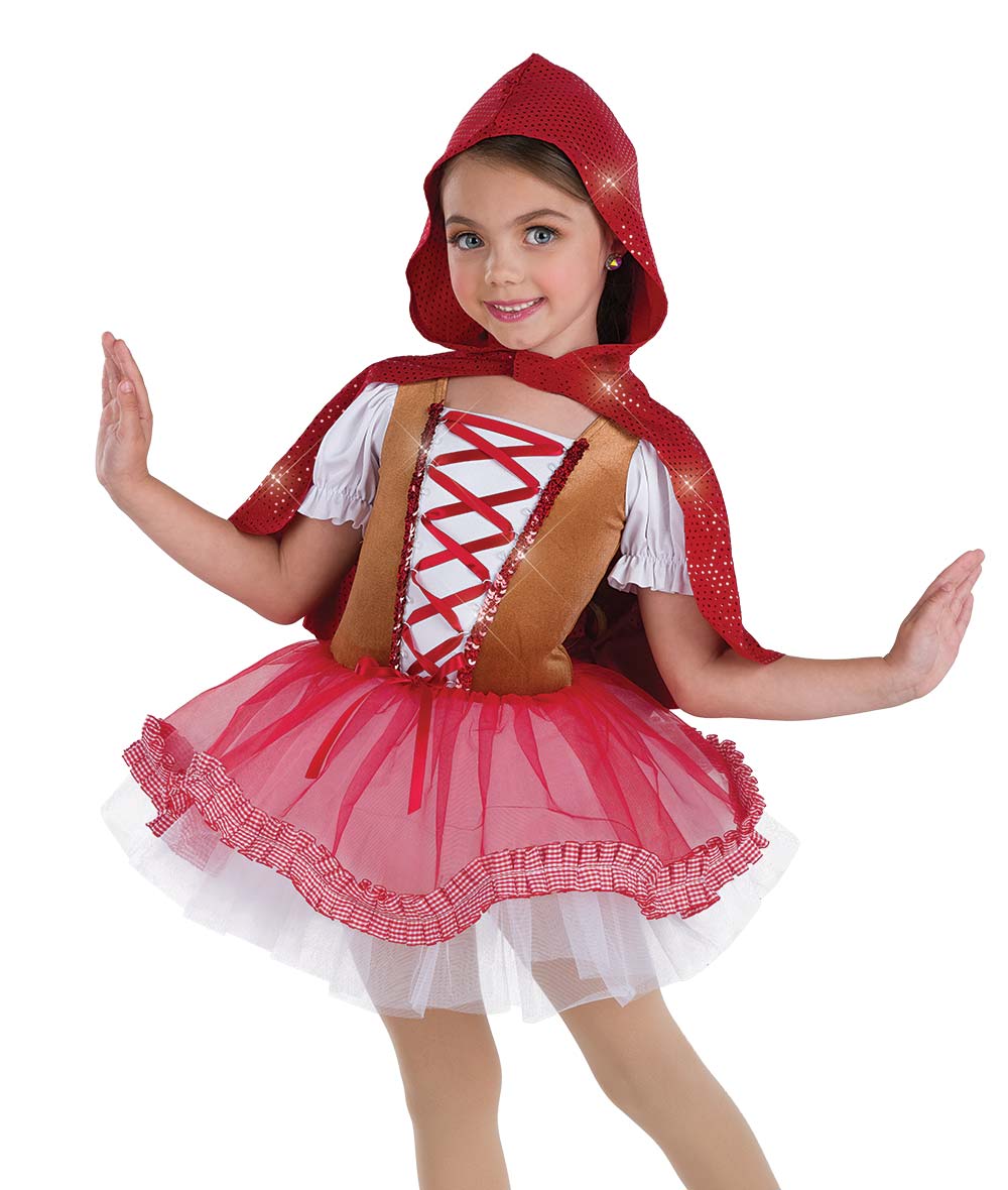 26135Y Into the Woods – Little Red Riding Hood Ballet Costume with Velvet Leotard and Tutu