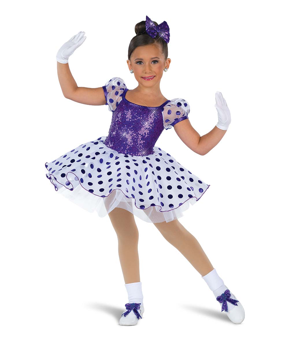 H670 Wrap Me Up – Holiday Dance Dress with Polka Dot Skirt and Sequin Bodice