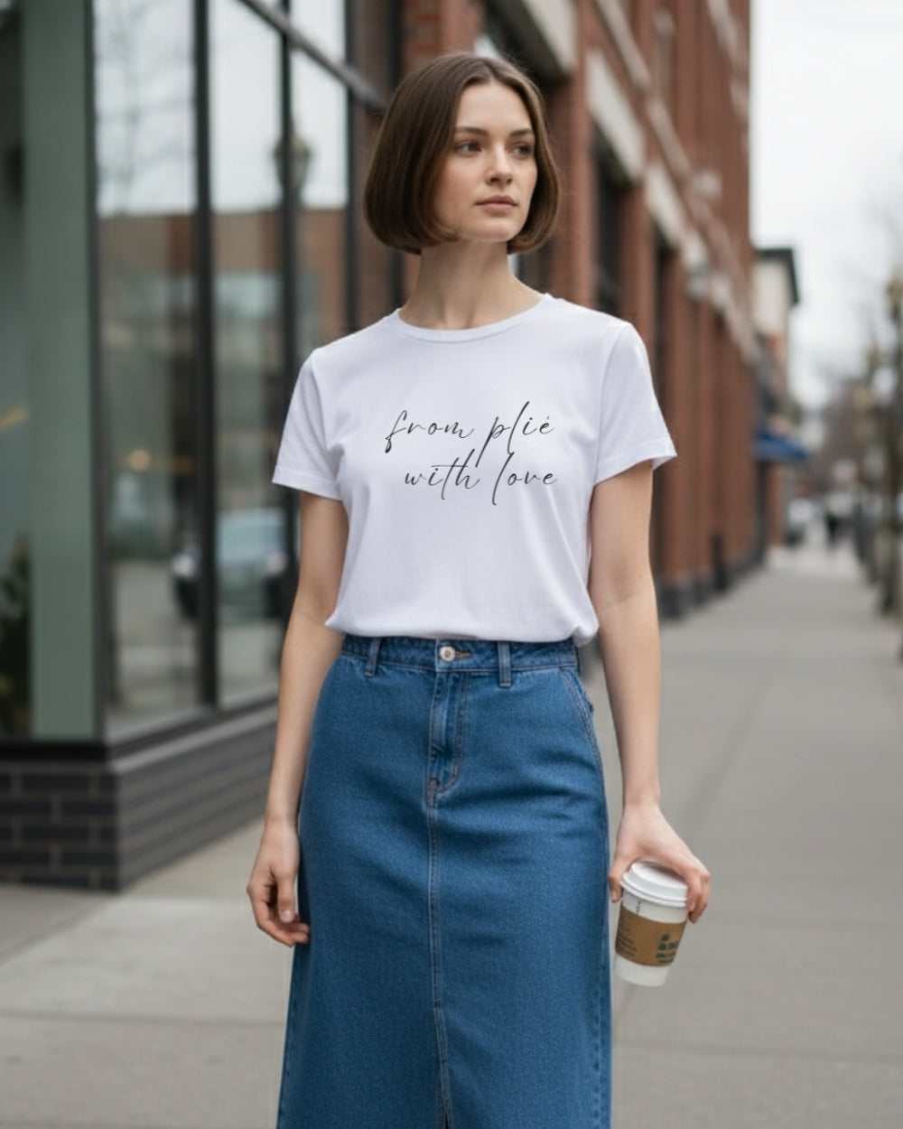aurent. Unisex Ballet T-Shirts｜from plié with love（White）