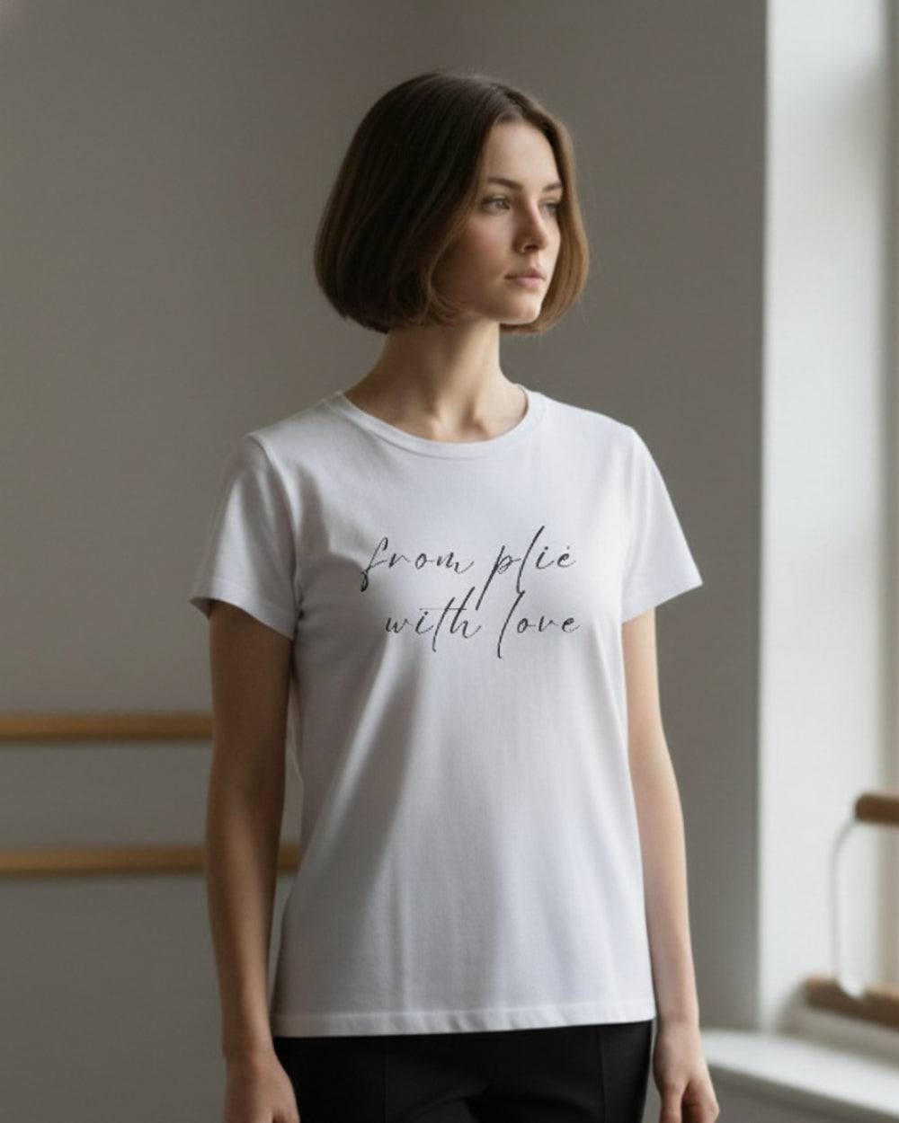 aurent. Unisex Ballet T-Shirts｜from plié with love（White）