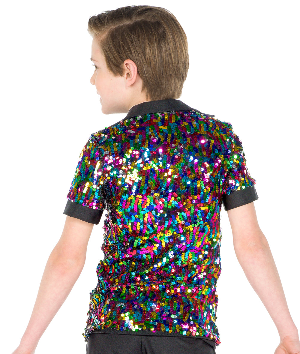19221 Multicolor Sequin Guy Shirt
